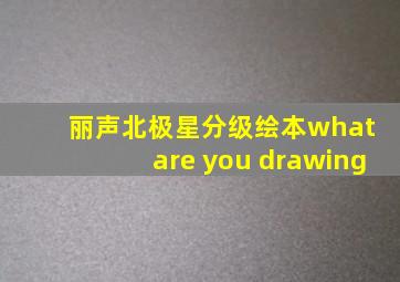 丽声北极星分级绘本what are you drawing